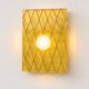 Golden yellow ceramic wall light