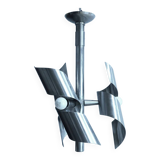 Space Age style stainless steel chandelier - 1960