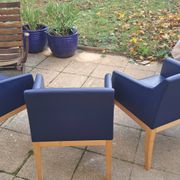 lot de 3 fauteuils en cuir Hugues Chevalier