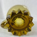 Ocher glass pitcher