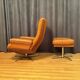 Armchair with footstool, By Ring Mebelfabrikk, Norway, 1960s