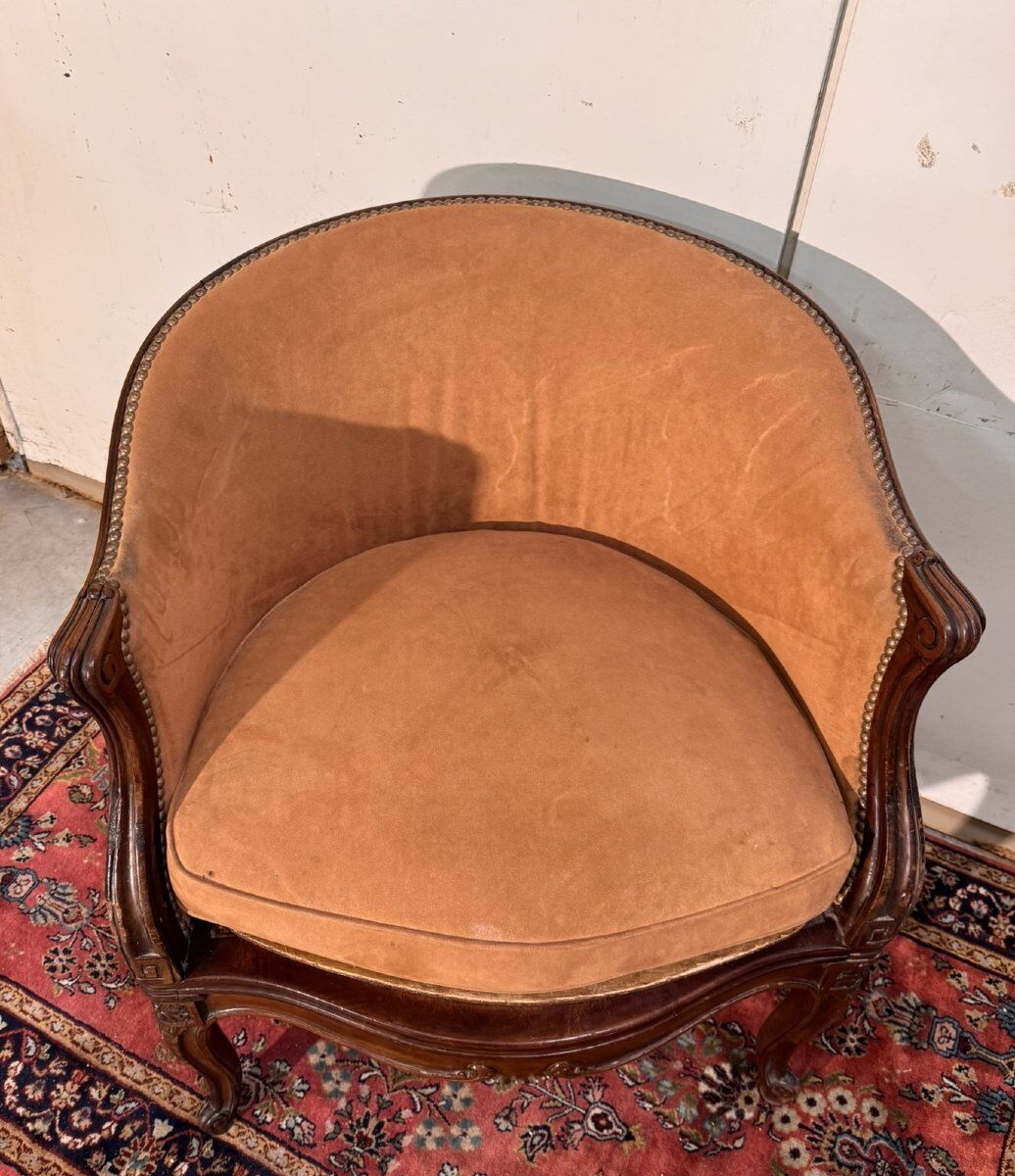 Louis XV style office chair in walnut