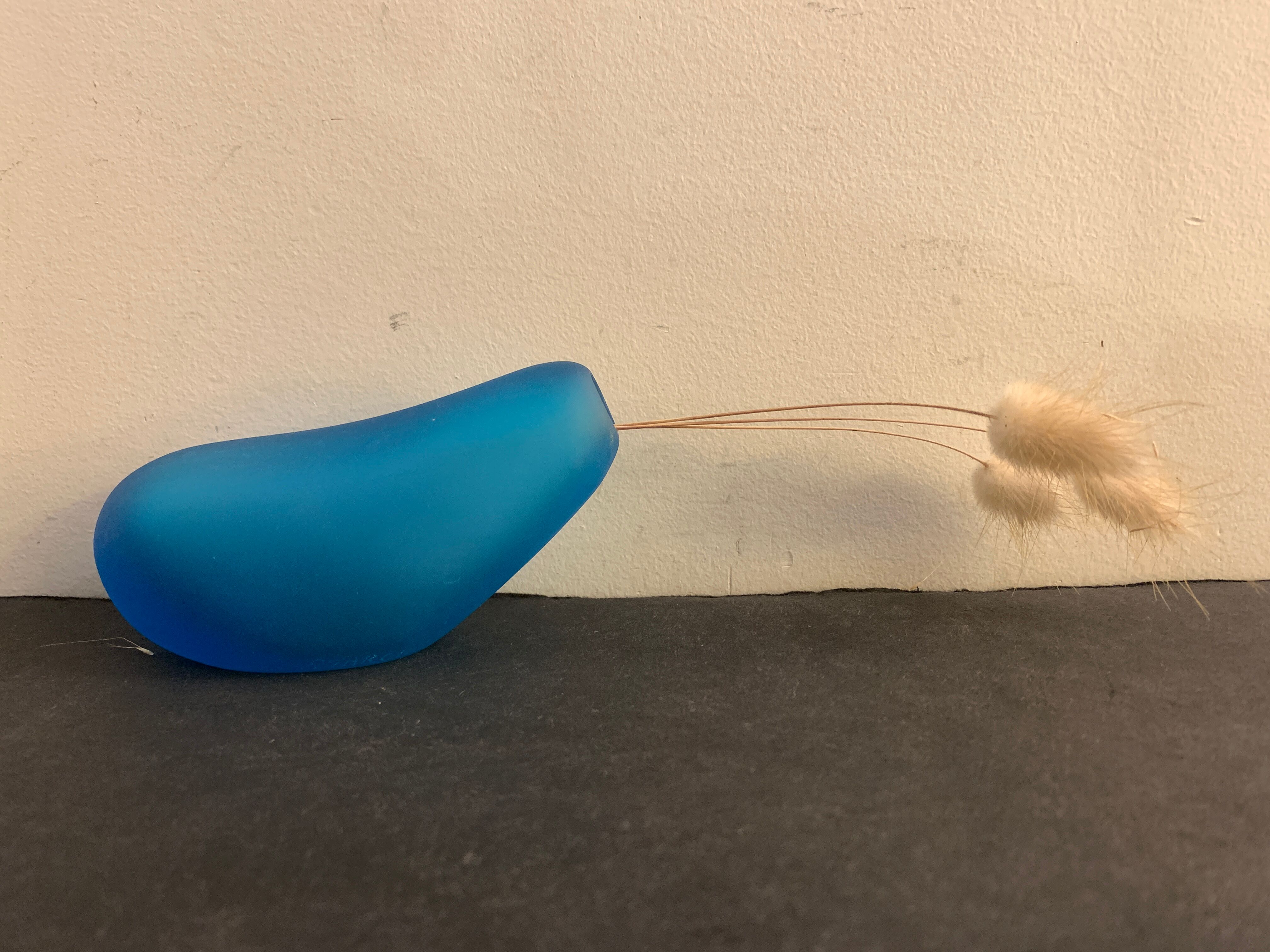 Daum blue vase by Philippe Starck, strangeness model, 1988