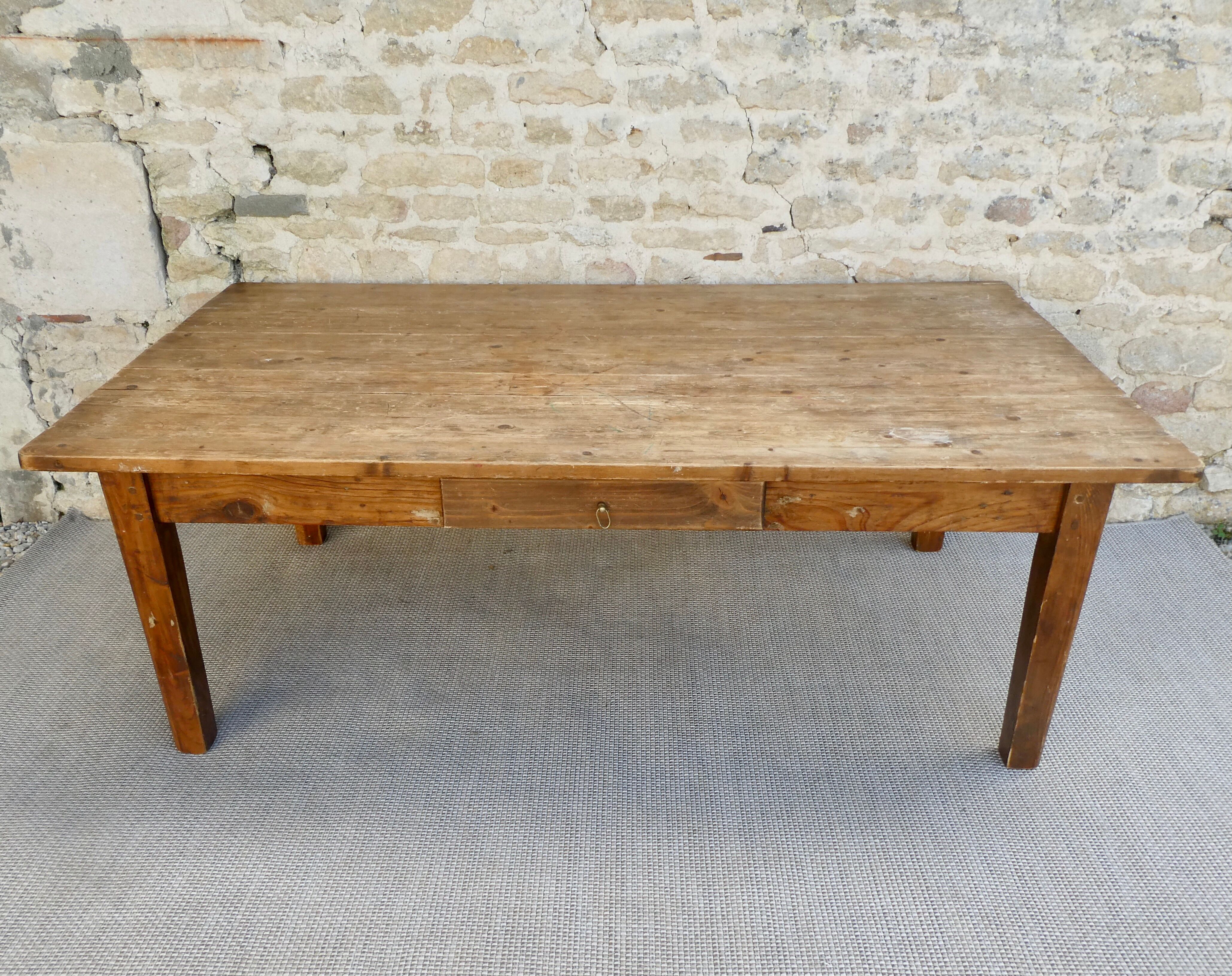 Solid wood coffee table 140 cm