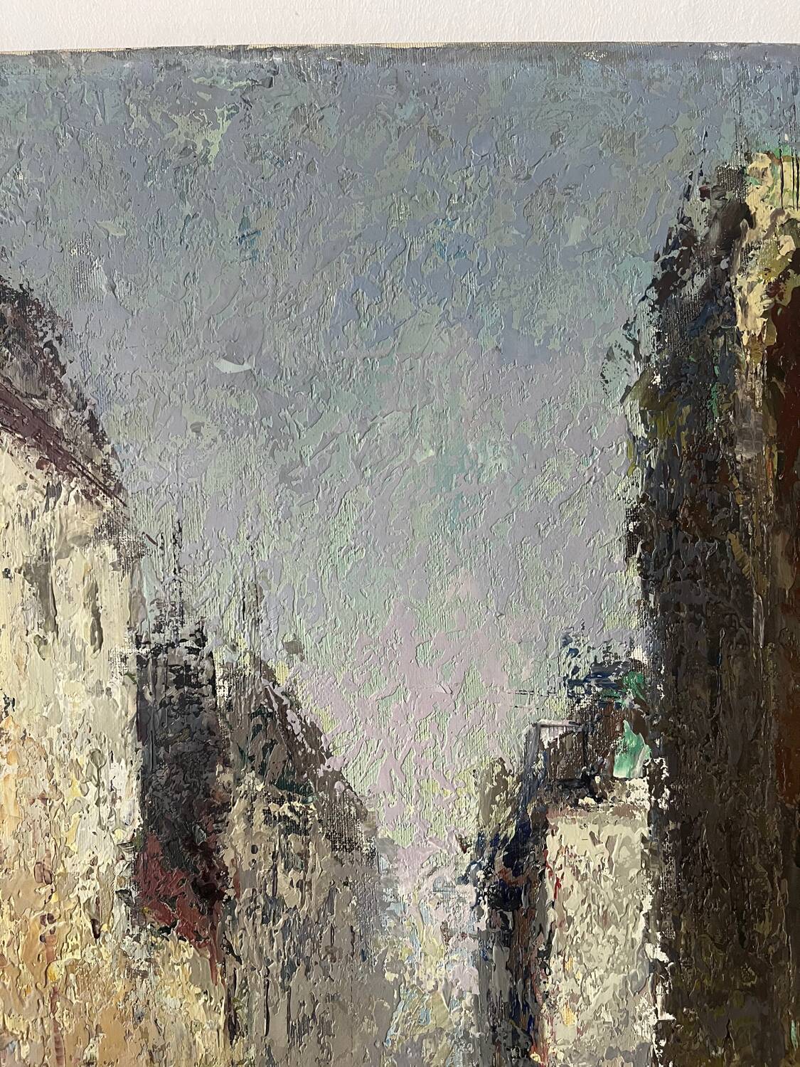 Street scene, oil on canvas, signed 1958