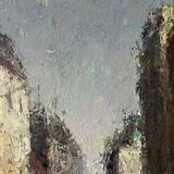 Street scene, oil on canvas, signed 1958