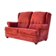 Coral velvet toad sofa