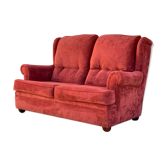 Coral velvet toad sofa