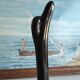 Vintage black ceramic swan planter – 1960s