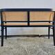 Vienna Secession beech canapé with cane seat and backrest.
