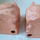 Pair of bookends - Owl and book - raw terracotta - modern
