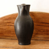 Black ceramic pitcher