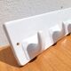 Antique wall hook in white ceramic 4p