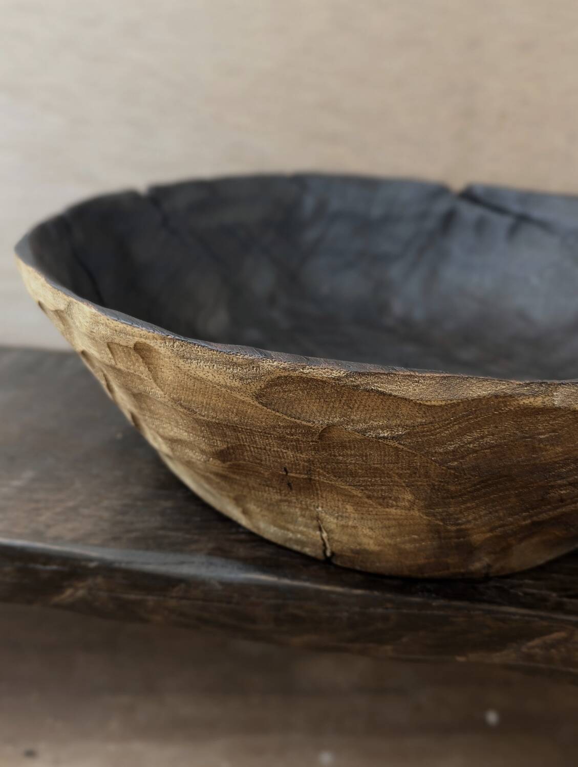 Burnt wood dish