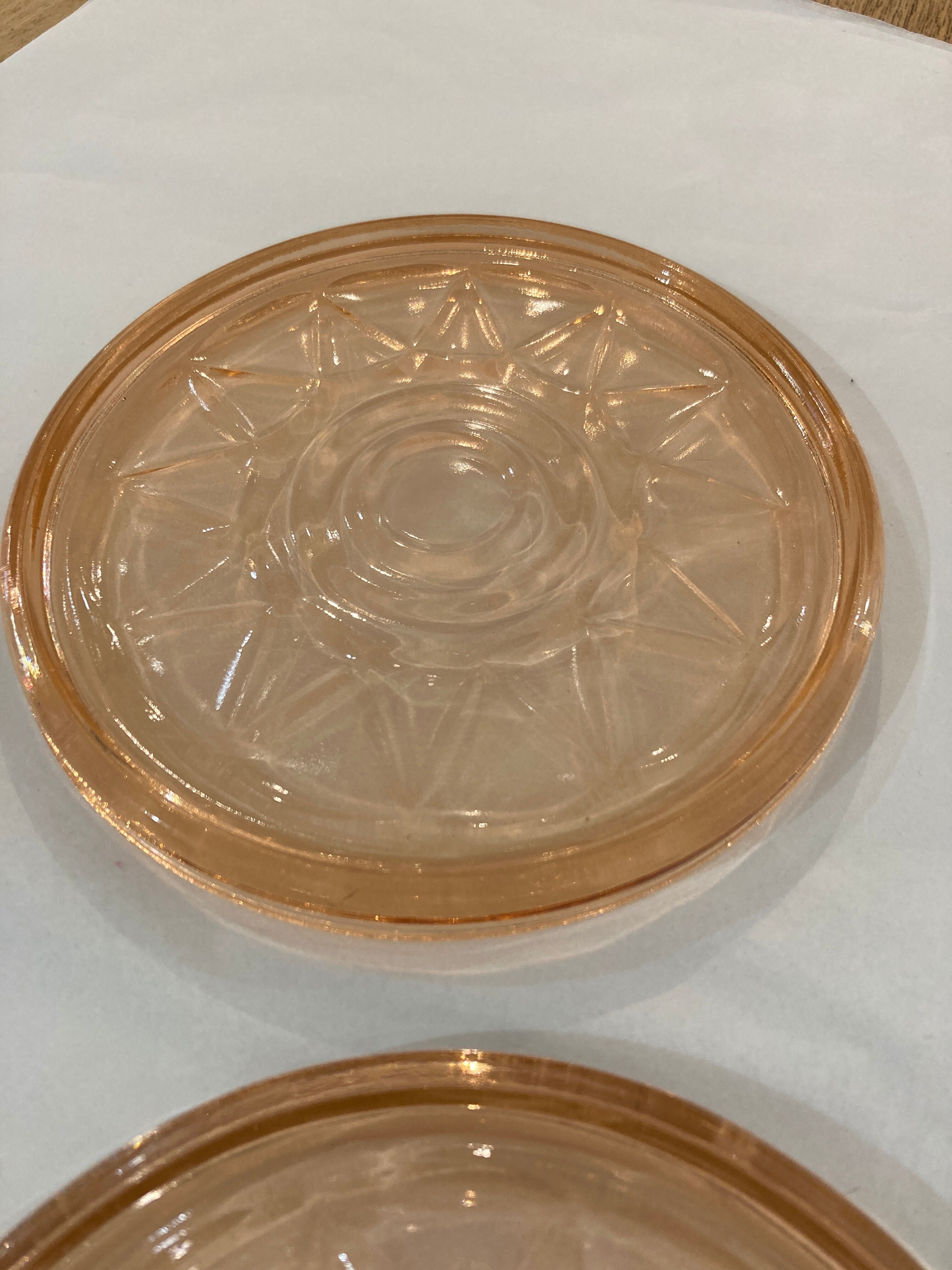 Duo under bottles pink glass