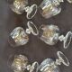 6 cognac glasses in flat cut crystal