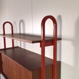 Vintage freestanding wall unit with desk