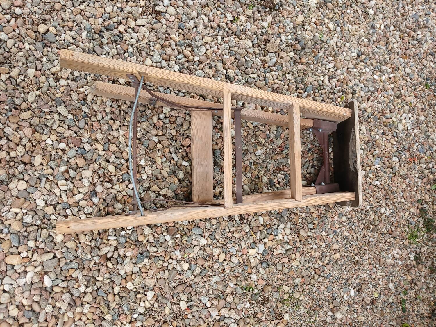 Antique wooden stepladder