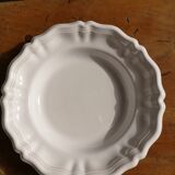 Assiettes creuses Lallier à Moustier blanches