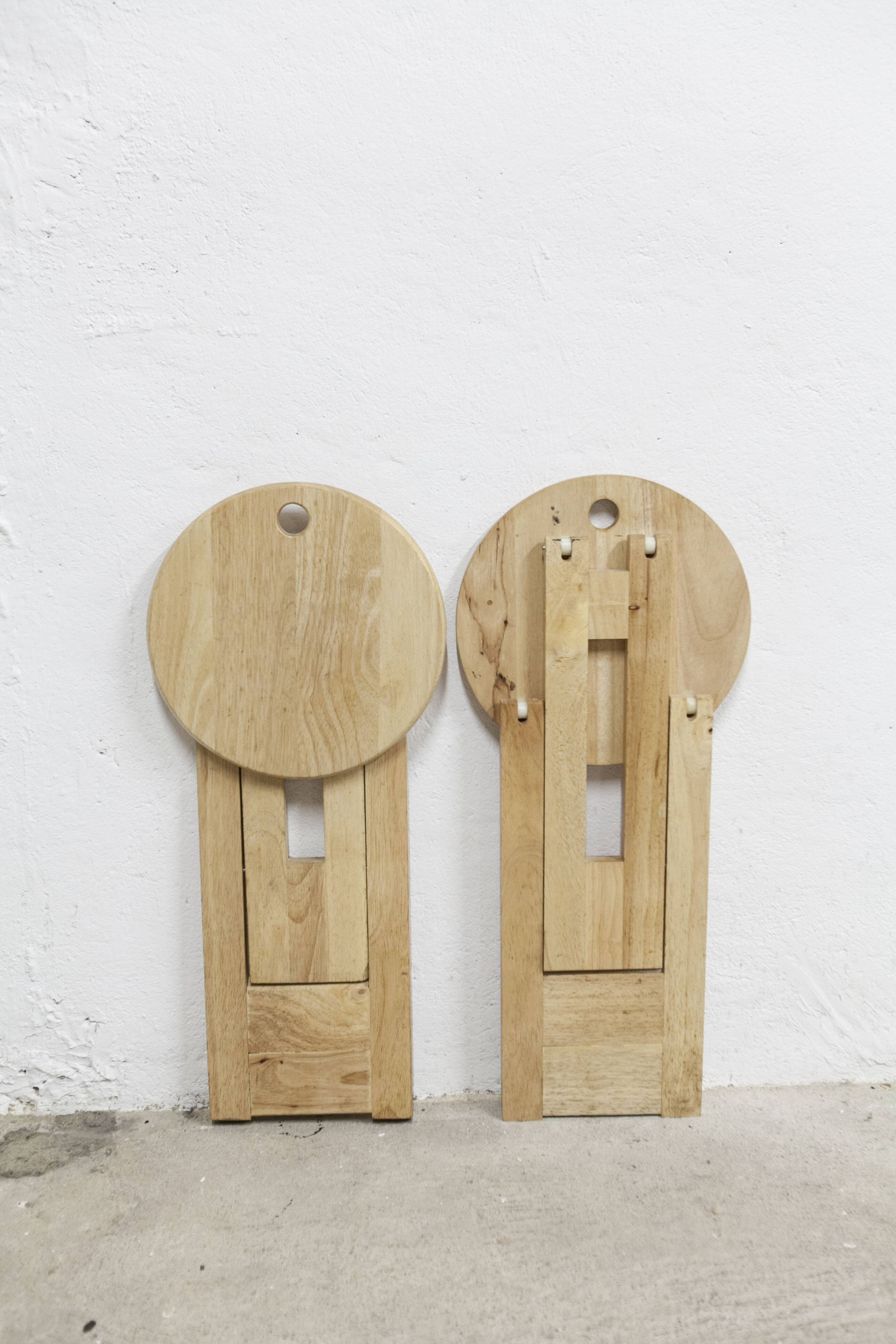 Pair of folding stools designed by Adrian Reed made in the years