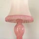 Vintage pink alabaster bedside lamp