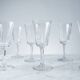 6 vintage cut glass goblets
