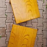 Paire  de tables de chevet  en rotin maugrion