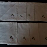 Round coat with eight Luxeuil lace towels embroidery hand linen
