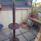 Large solid wood lamp