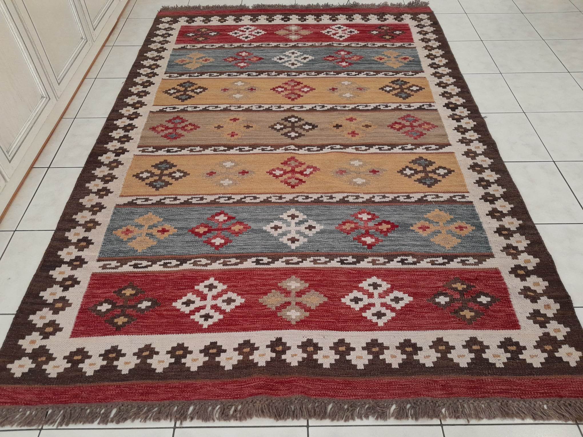 Tapis kilim kibak fait main 240x170cm