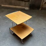 Raul Barbieri and Giorgio Marianelli adjustable light wood bar trolley