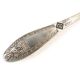 Cuillère à sucre Art Déco, en laiton plaqué argent, frères Henneberg, Pologne, années 1930