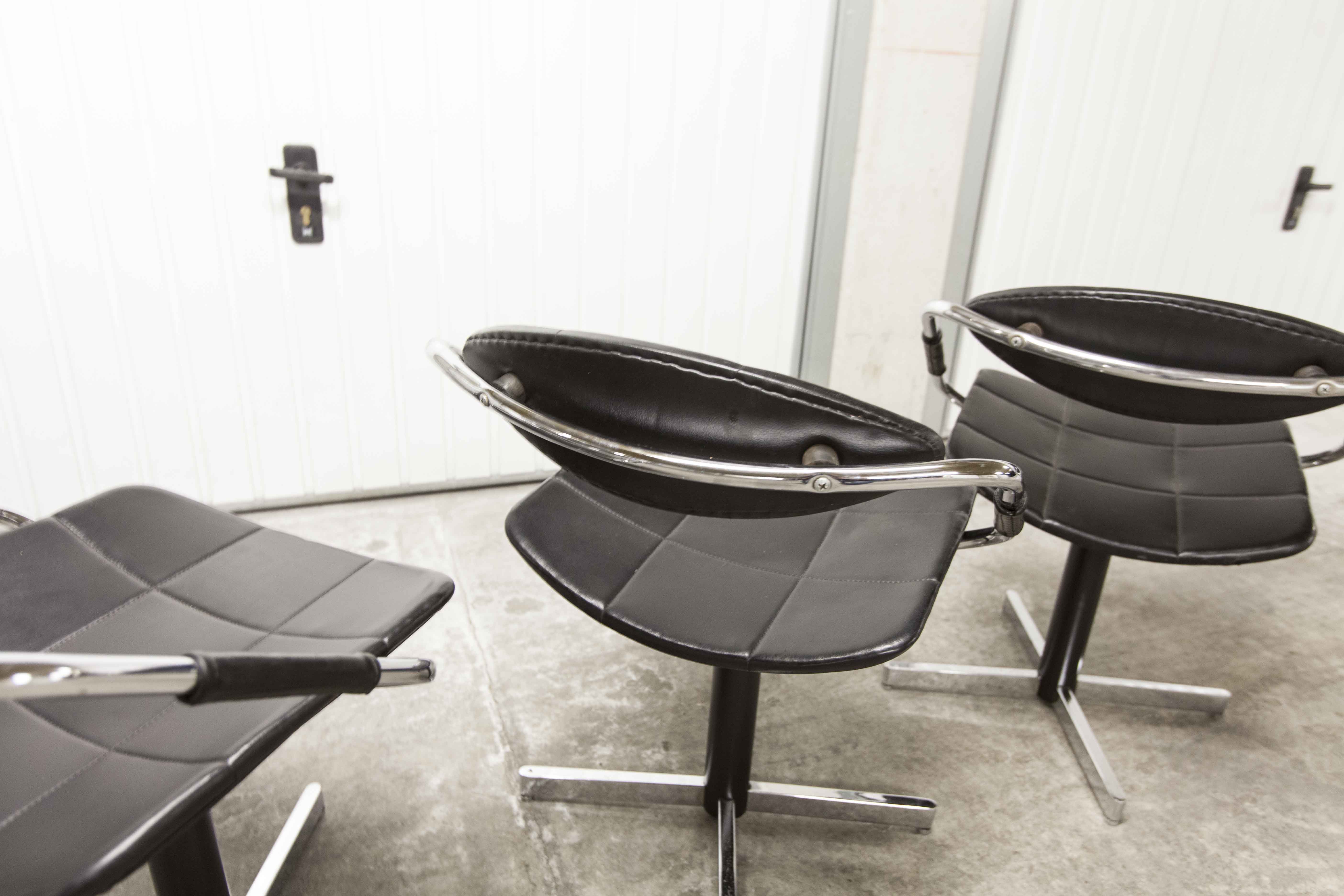 Set of 4 chairs armchairs Steiner model unesco 1962