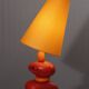Louis Drimmer large ceramic pebble lamp orange 1980s