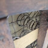 Canapé danois 2 places des années 1930, velours d'ameublement, bois de frêne, retapissé.