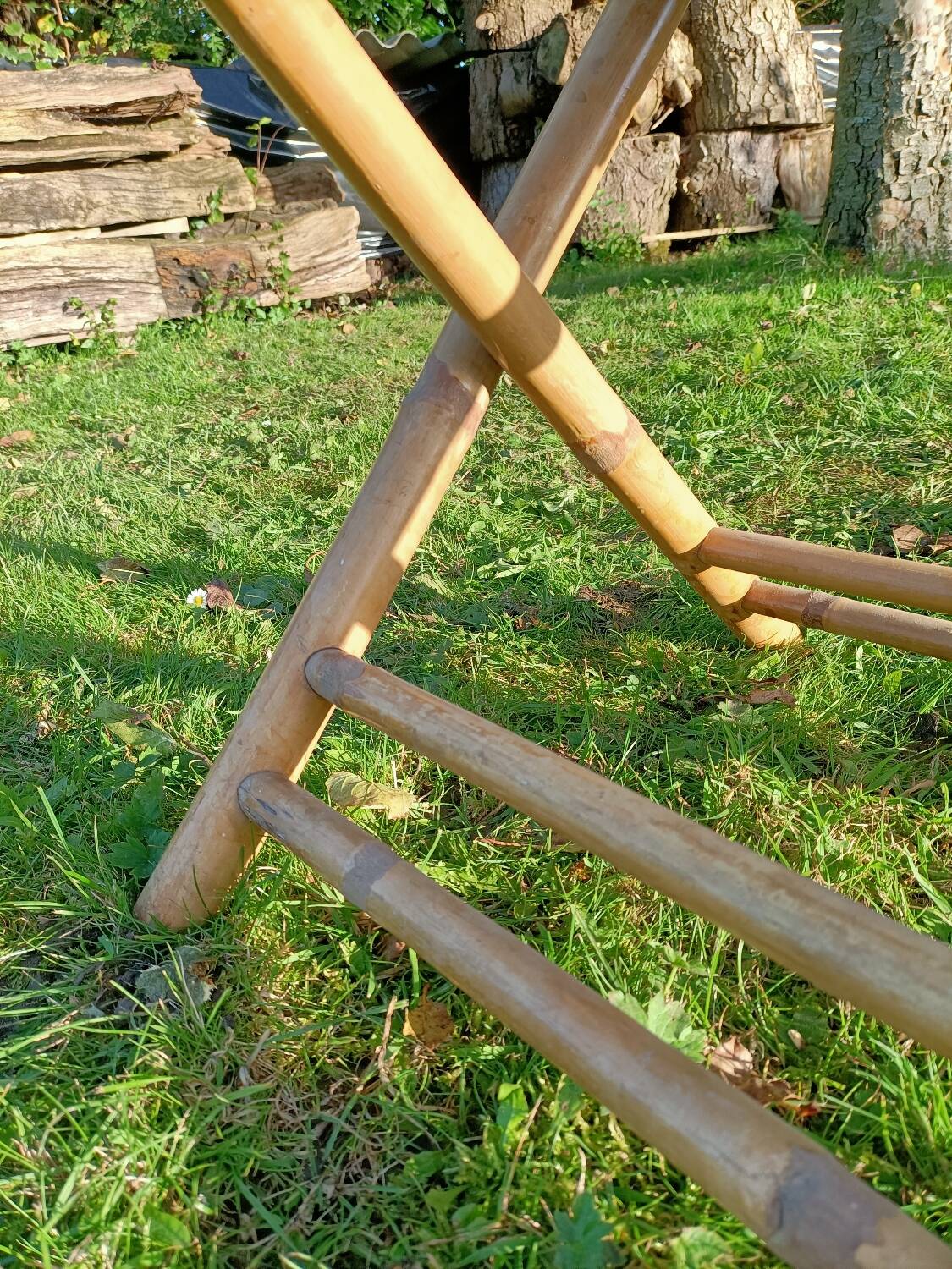 Retro bamboo stool