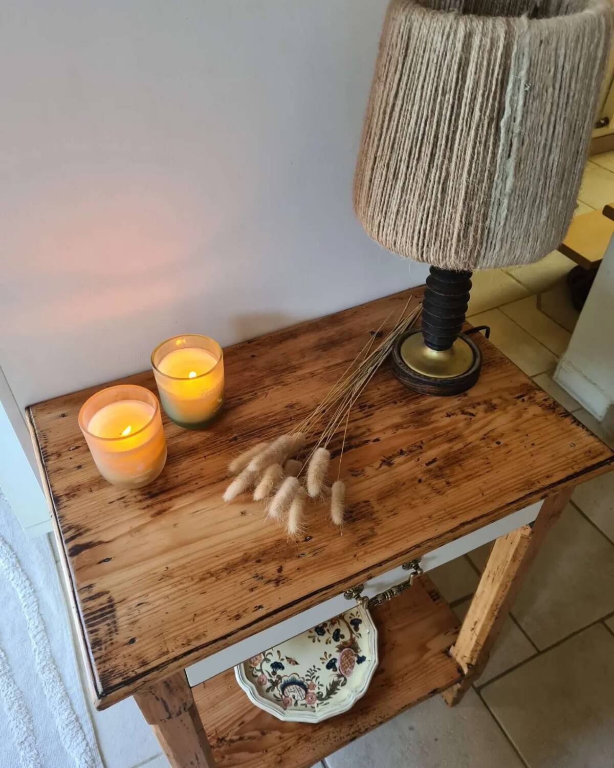 Country chic console side table