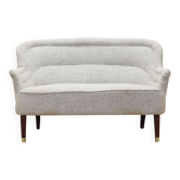 Sofa white melange, Italian design, 1960s, production: Italy