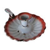 Cellar rat candle holder in enamelled sheet metal