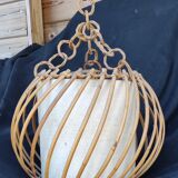 Vintage rattan pendant lamp