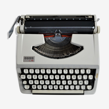 Machine à écrire portative Japy "L72" vintage 70s + ruban NEUF