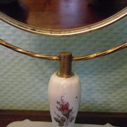Psyche mirror to pose, porcelain and silver metal 60s