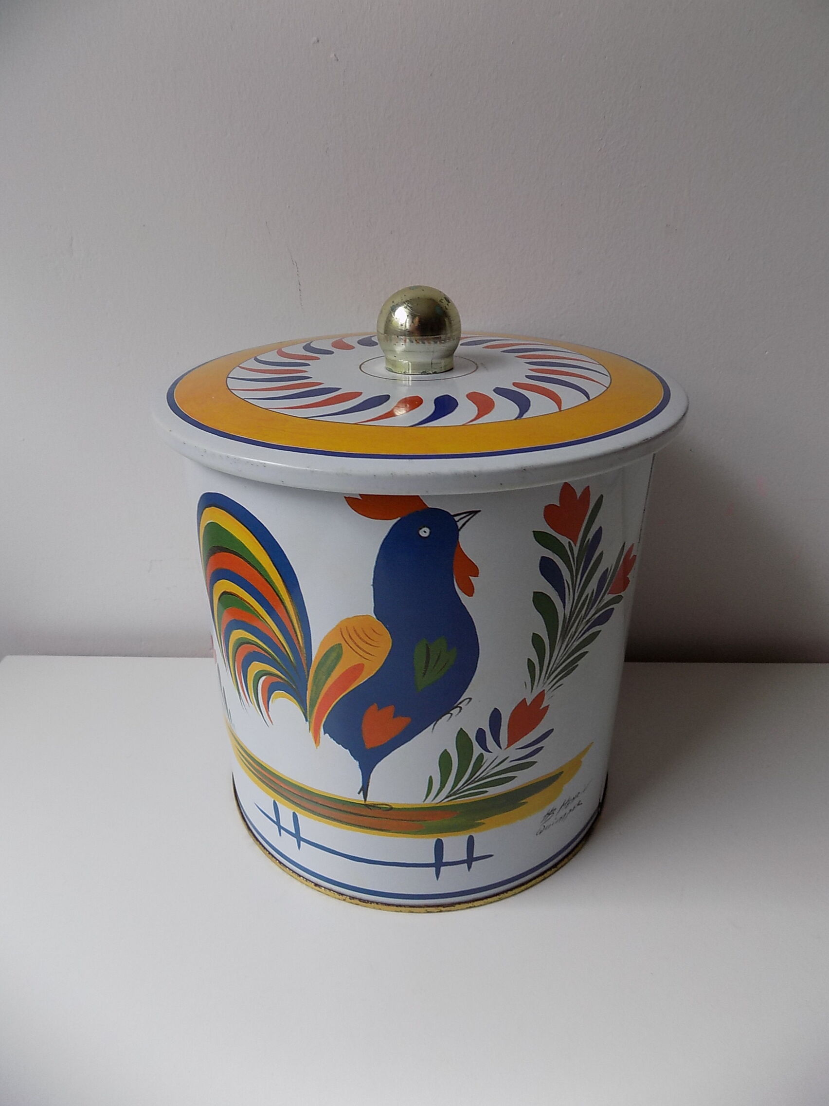 2 Metal boxes HB Henriot Quimper (16cm)