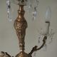 Cast bronze chandelier and crystal tassels – 3 fires
