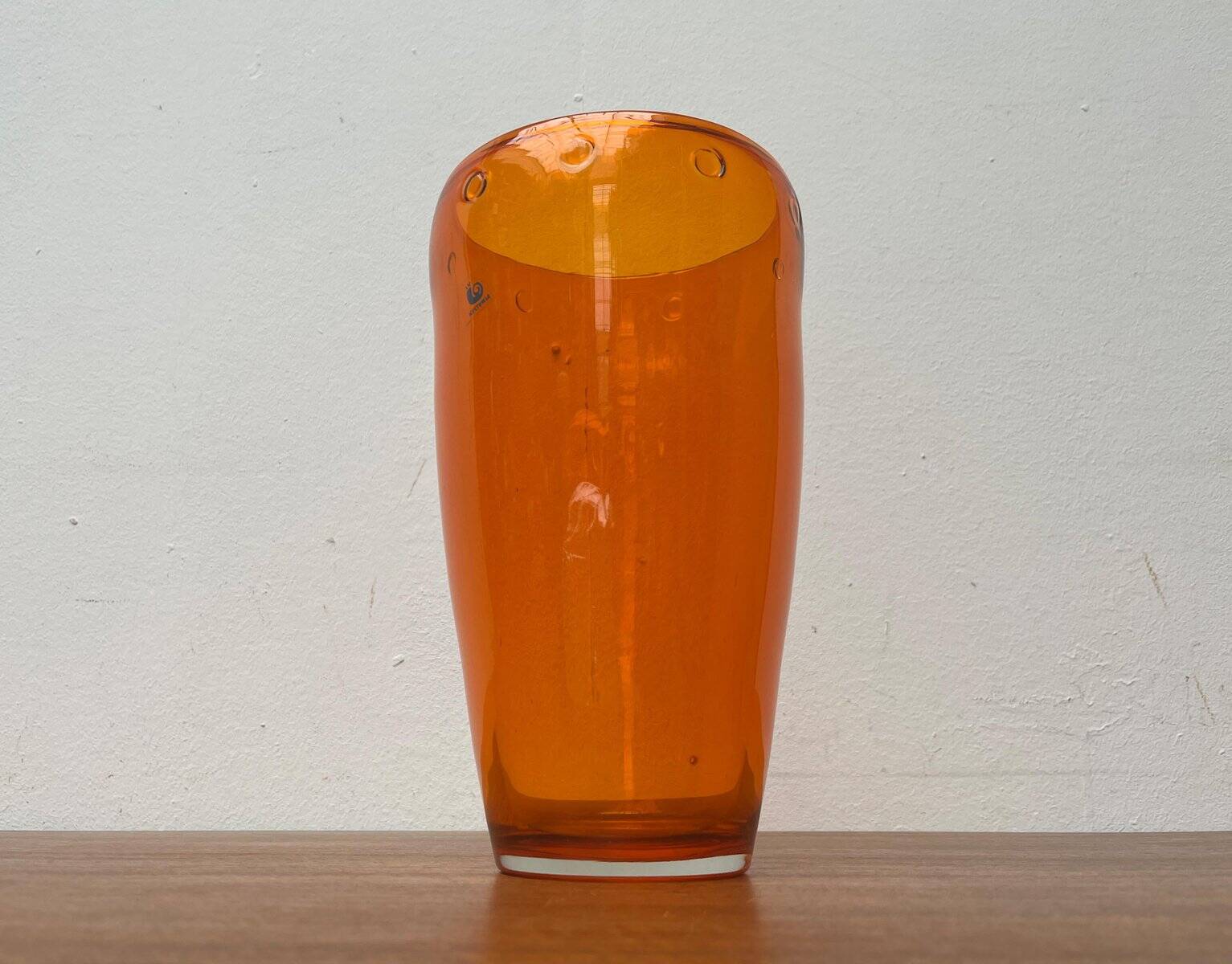 Vintage glass vase by Hysteria, 1980s.