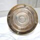 Vintage aperitif serving tray in brass and glass