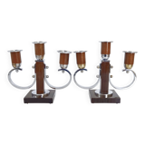 Pair of Art Deco candlesticks 1940
