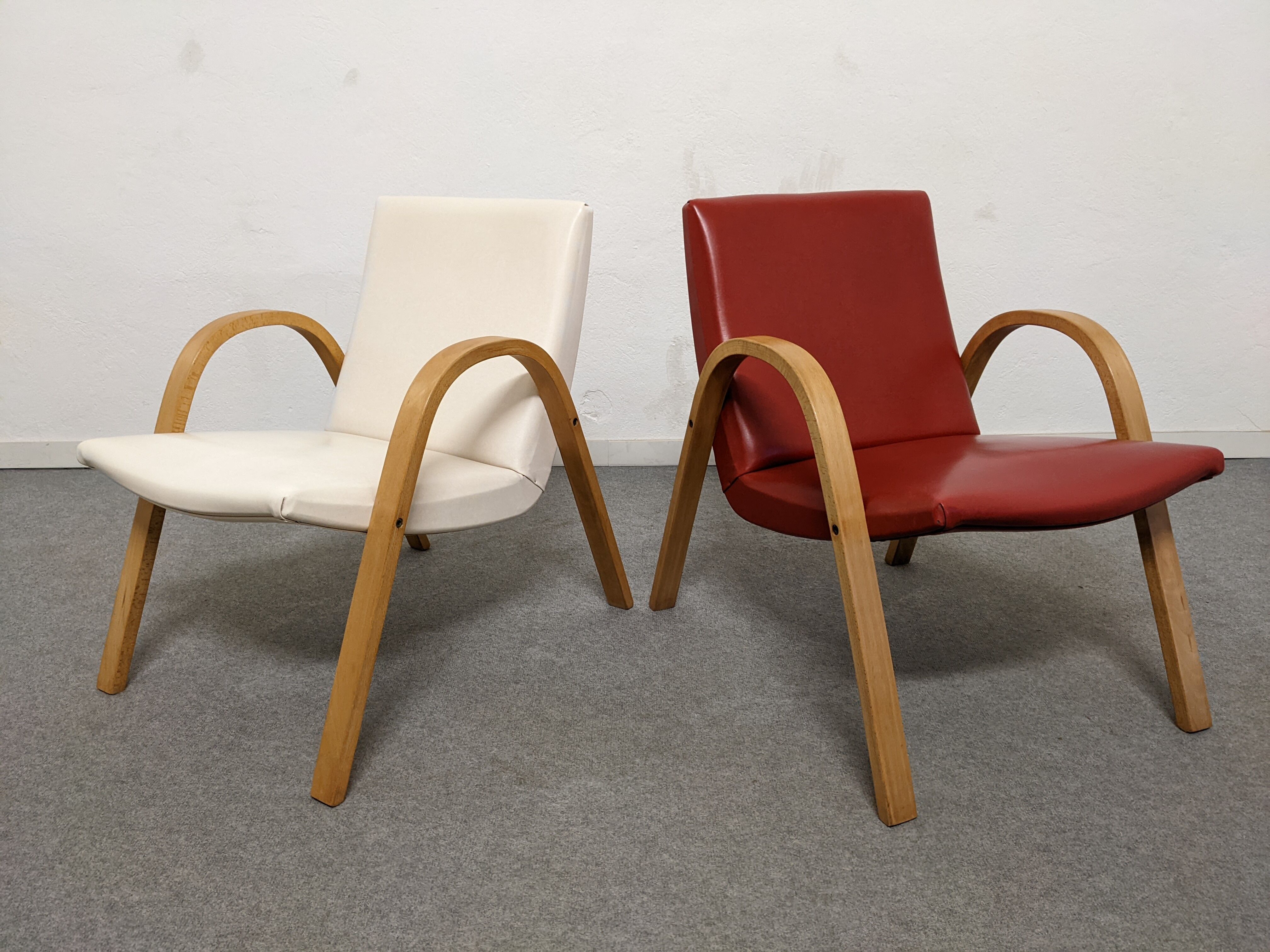 Pair of Bow Wood armchairs from the 50s/60s by Steiner