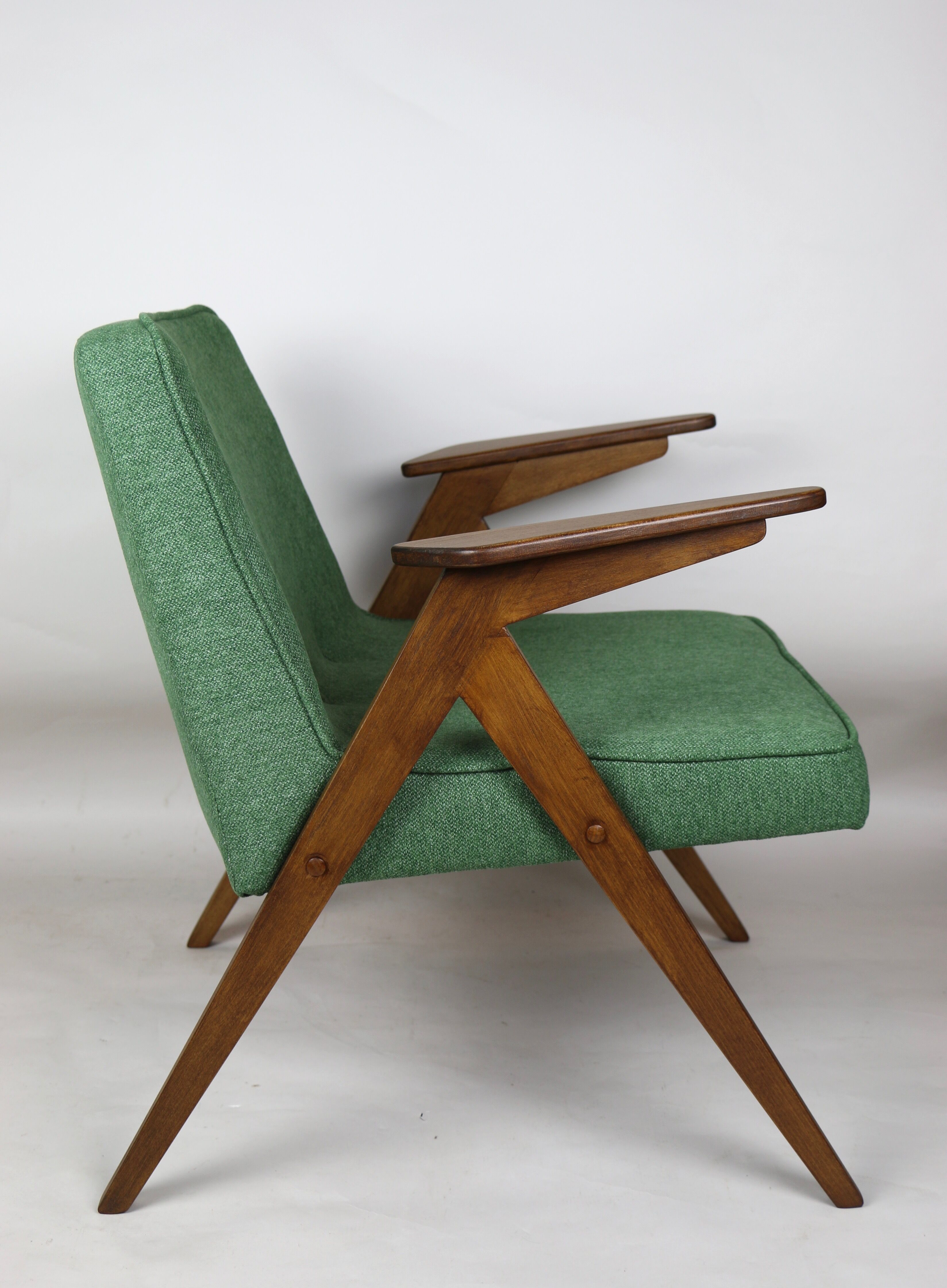 Green Bunny armchair by Józef Chierowski, 1970s
