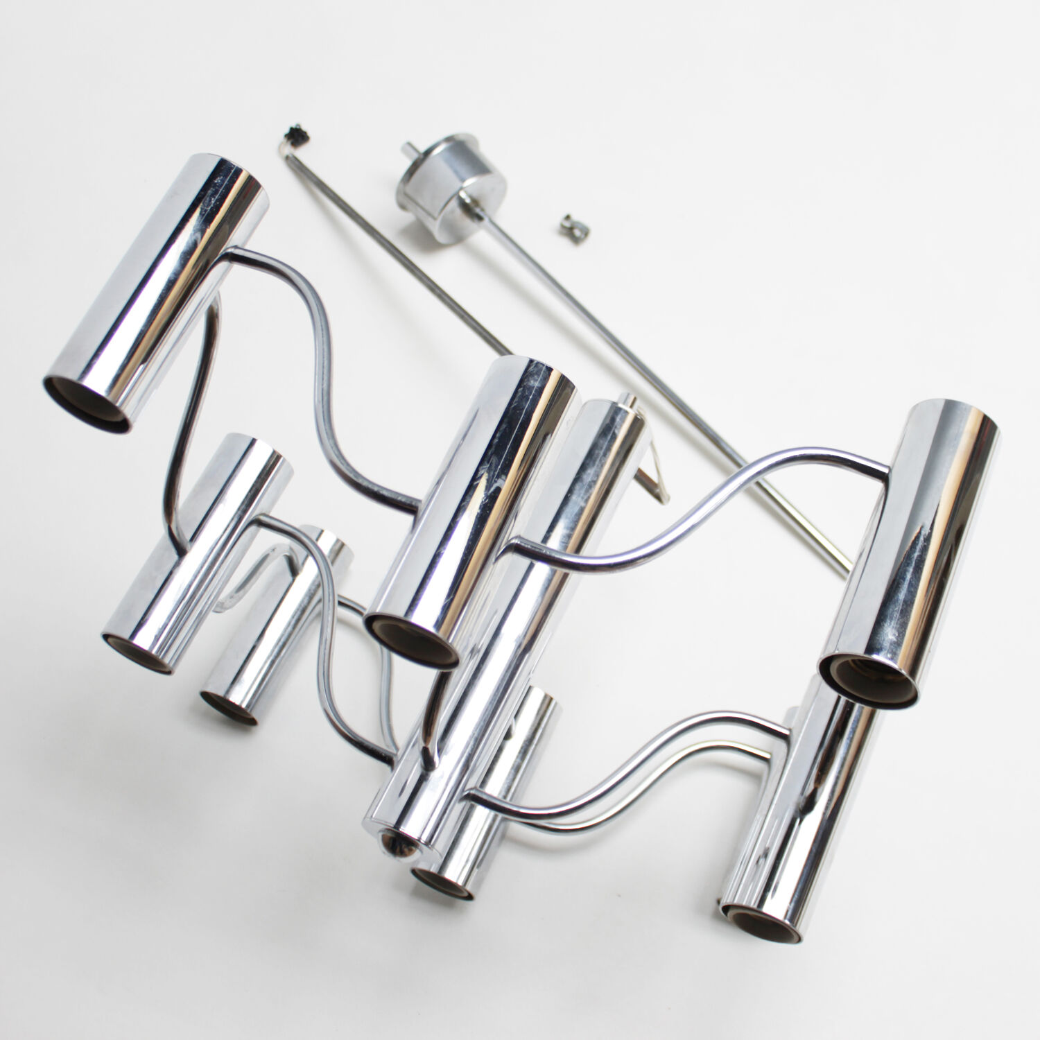 Chandelier in chrome by the Maison Sciolari